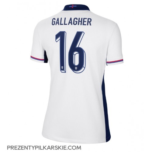 Stroje piłkarskie Anglia Conor Gallagher #16 Koszulka Podstawowej dla damskie ME 2024 Krótki Rękaw